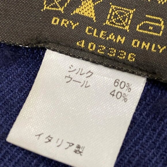 LOUIS VUITTON Shawl Monogram Blue Nuit - Scarf 60 Silk & 40 Wool 448-031725 - Picture 3 of 3